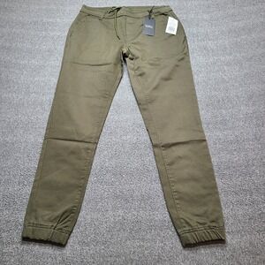 Caliville Jogger Pants Mens Medium Army Green NEW ST-6065AGM Drawstring Twill